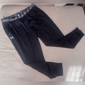 Under Armour Black Performance Pants with Branded Waistband